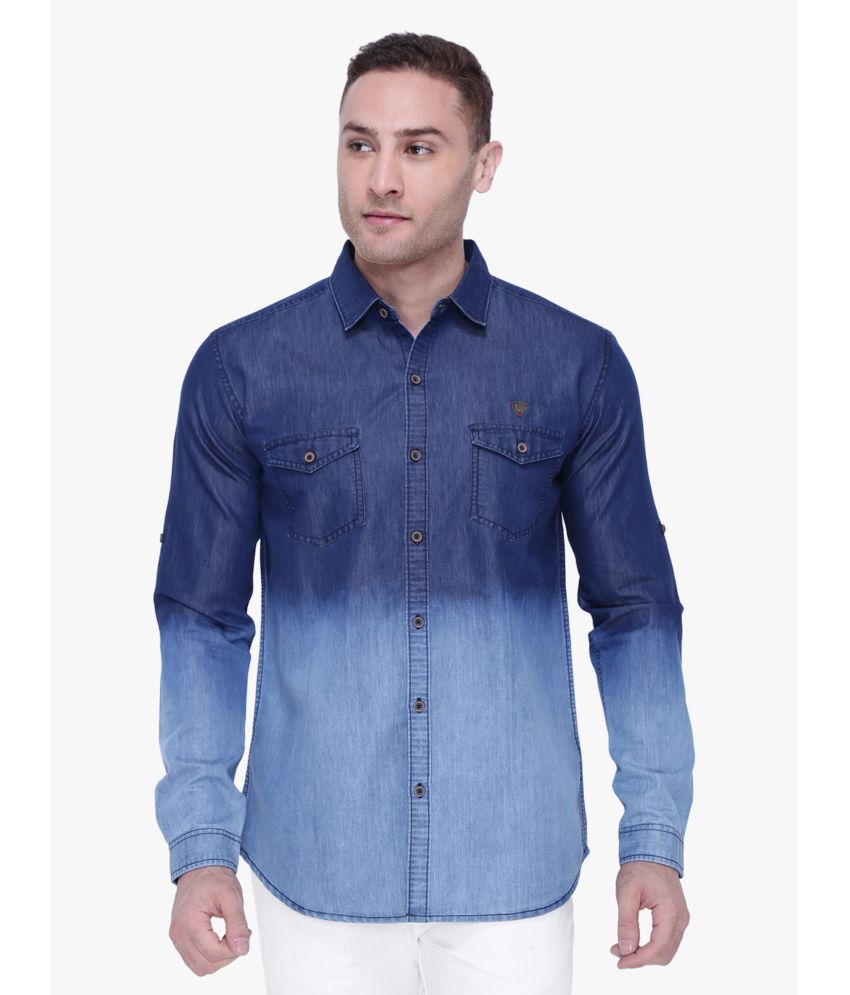     			Kuons Avenue - Blue Denim Slim Fit Men's Casual Shirt ( Pack of 1 )