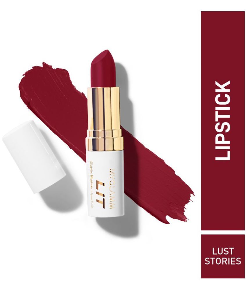     			MyGlamm LIT Satin Matte Lipstick-Lust Stories-4.5gm