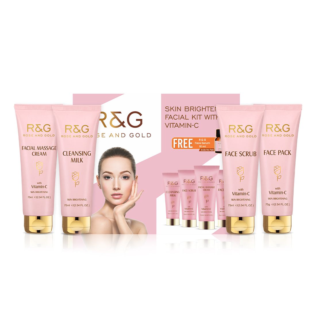     			R&G - Skin Brightening Facial Kit For All Skin Type ( Pack of 1 )