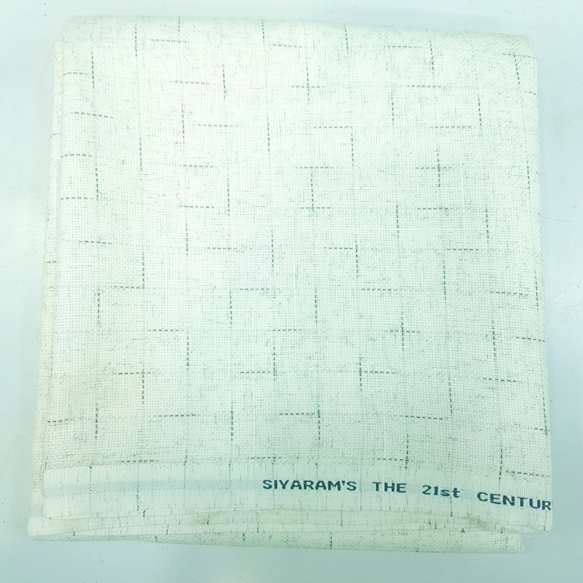    			Siyaram - White Cotton Blend Men's Unstitched Shirt Piece ( Pack of 1 )