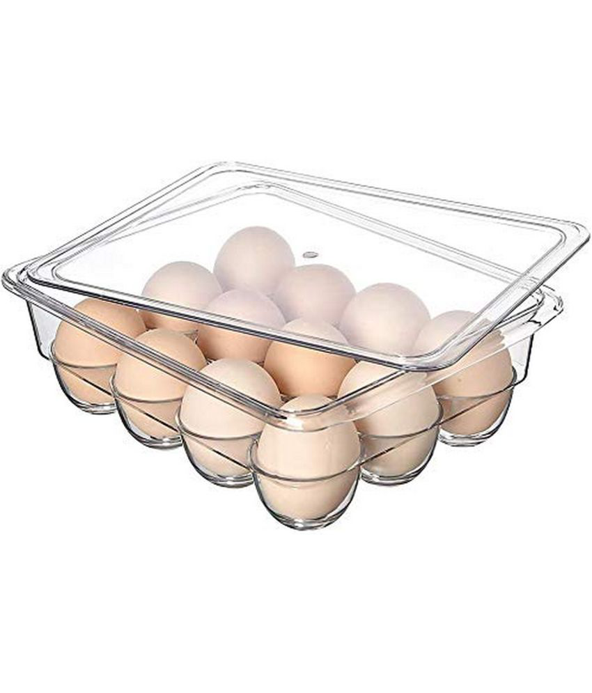     			TINUMS - Plastic Transparent Egg Container ( Set of 1 )