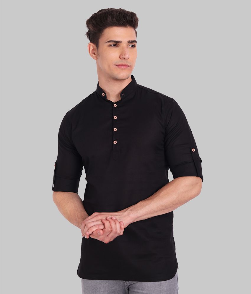     			Vida Loca - Black Cotton Men's Regular Kurta ( Pack of 1 )