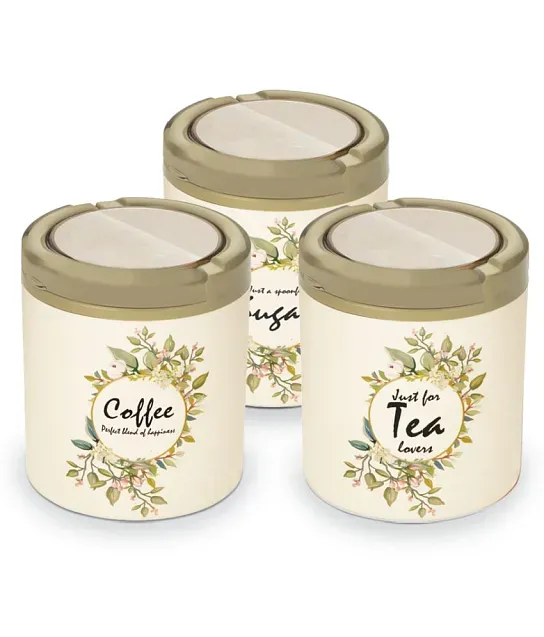 Trueware Plastic Tea Coffee & Sugar Container - 750 ml, 750 ml