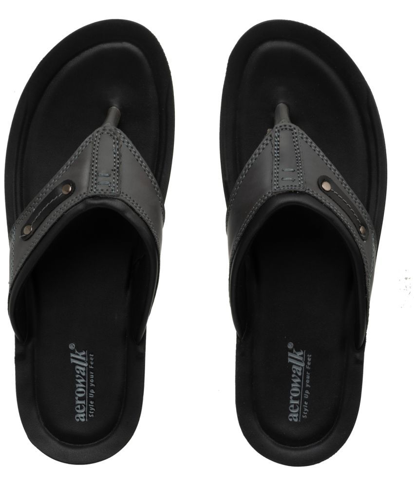     			Aerowalk - Black Men's Thong Flip Flop