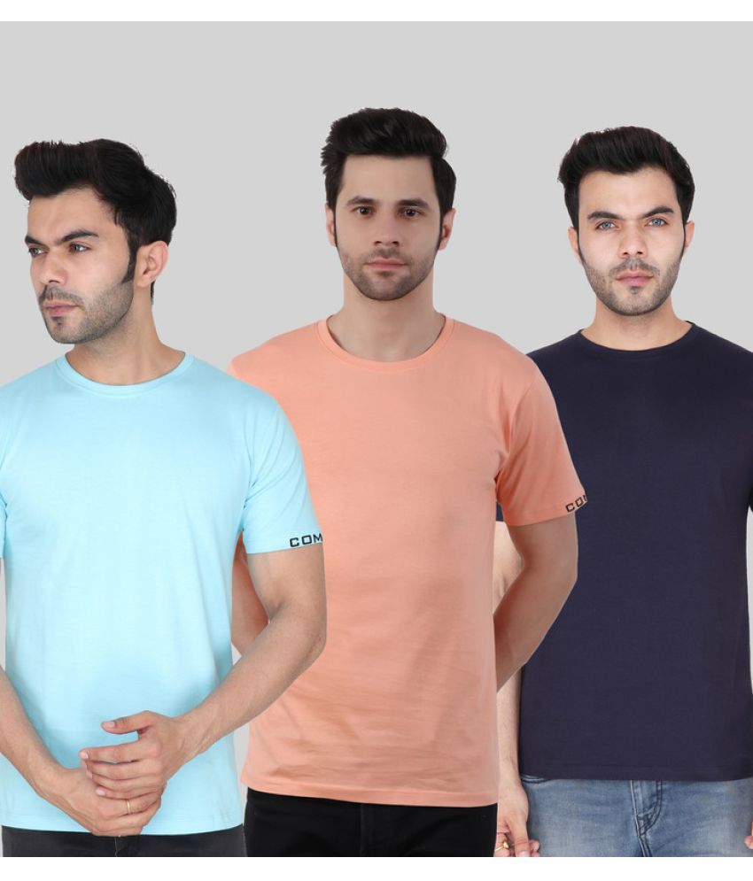     			Comey - Multicolor 100% Cotton Regular Fit Men's T-Shirt ( Pack of 3 )