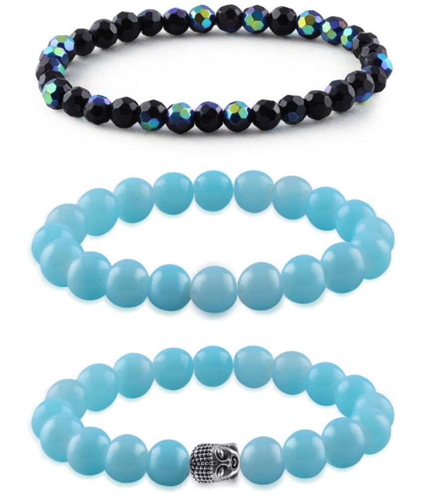     			JFL - Jewellery For Less - Blue Bracelet ( Pack of 3 )