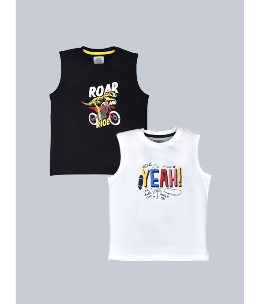     			Lux Cozi - Black Cotton Boy's T-Shirt ( Pack of 2 )