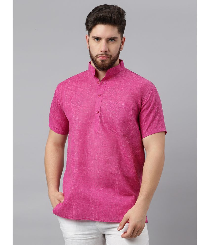     			RIAG - Magenta Cotton Men's Regular Kurta ( Pack of 1 )