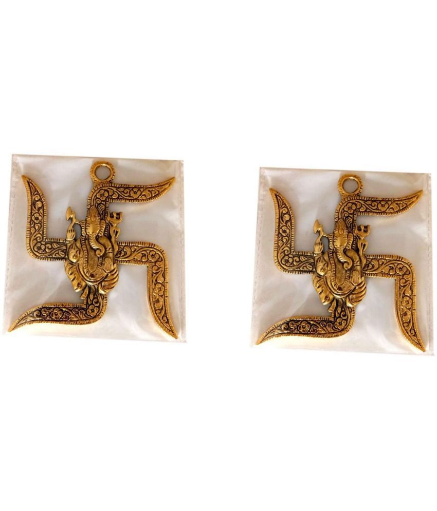     			Shri Astha Vinayak - Swastik Ganesha Religious Showpiece ( Pack of 2 )