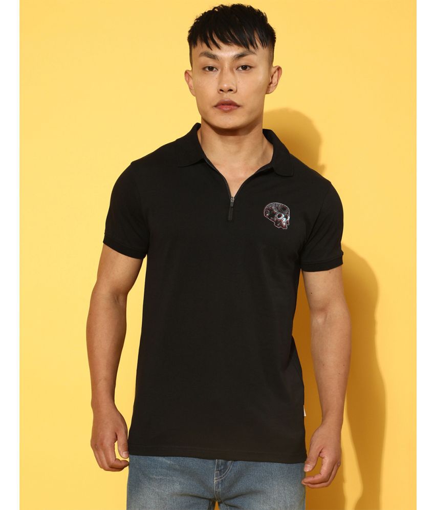     			Veirdo - Black Cotton Regular Fit Men's Polo T Shirt ( Pack of 1 )
