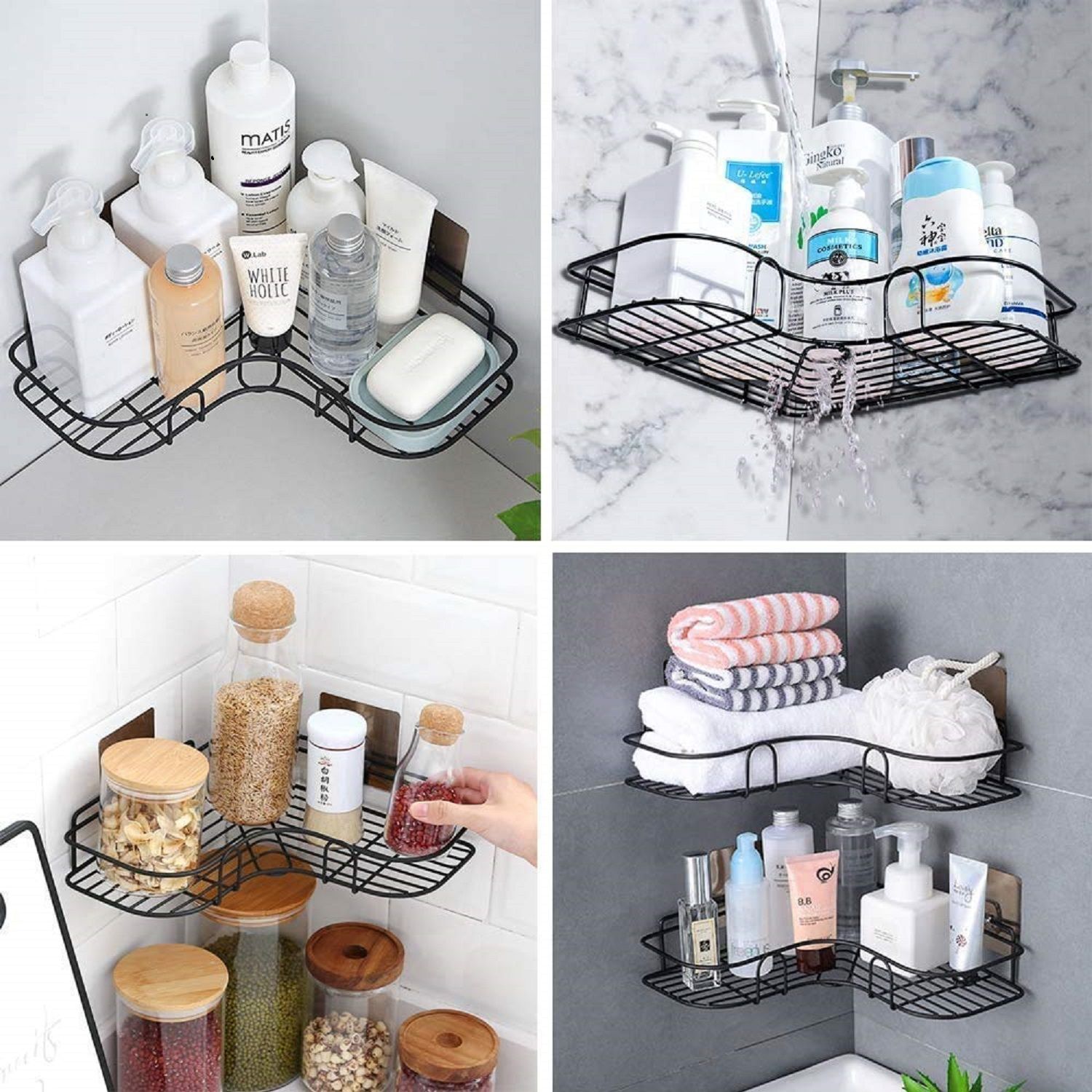     			dust n shine Stainless Steel Corner Shelf