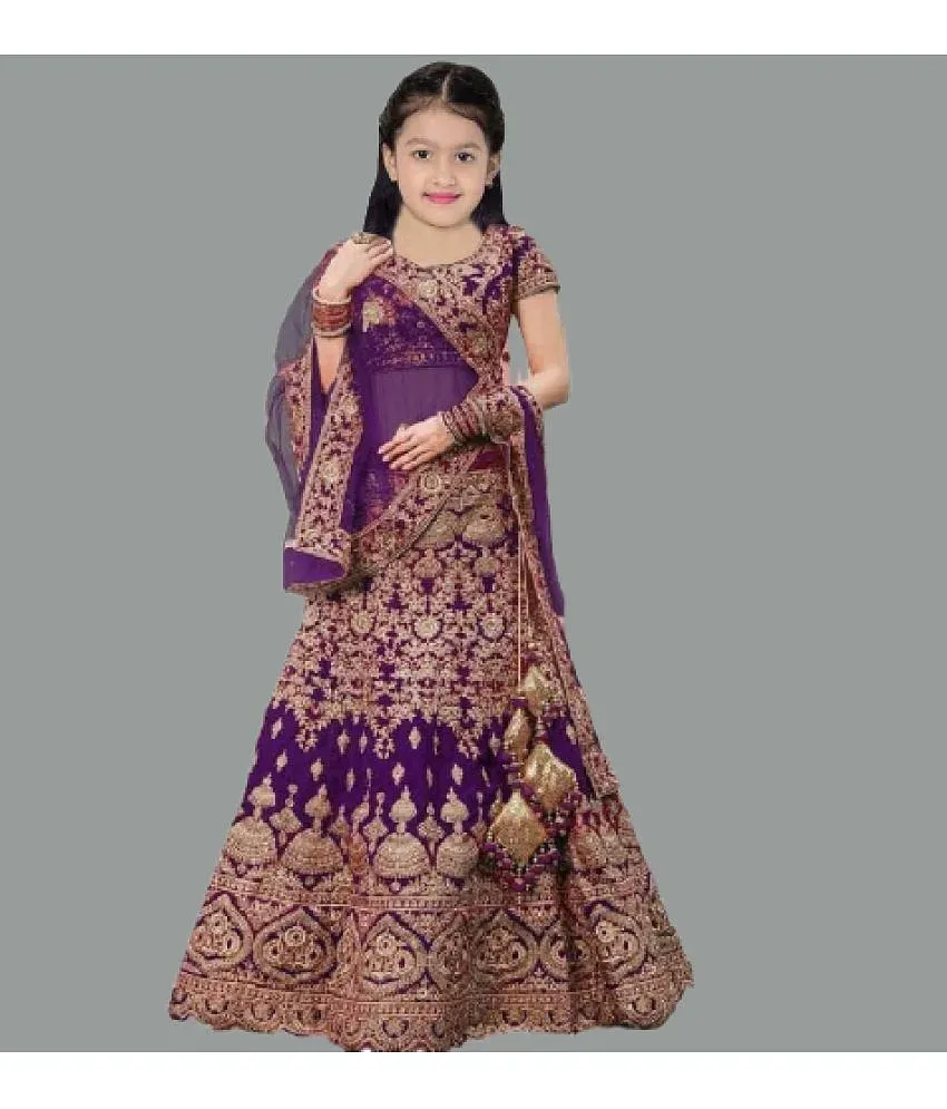 Aika - Navy Blue Net Girls Lehenga & Crop Top ( Pack of 1 ) - Buy Aika -  Navy Blue Net Girls Lehenga & Crop Top ( Pack of 1 ) Online at Low Price -  Snapdeal