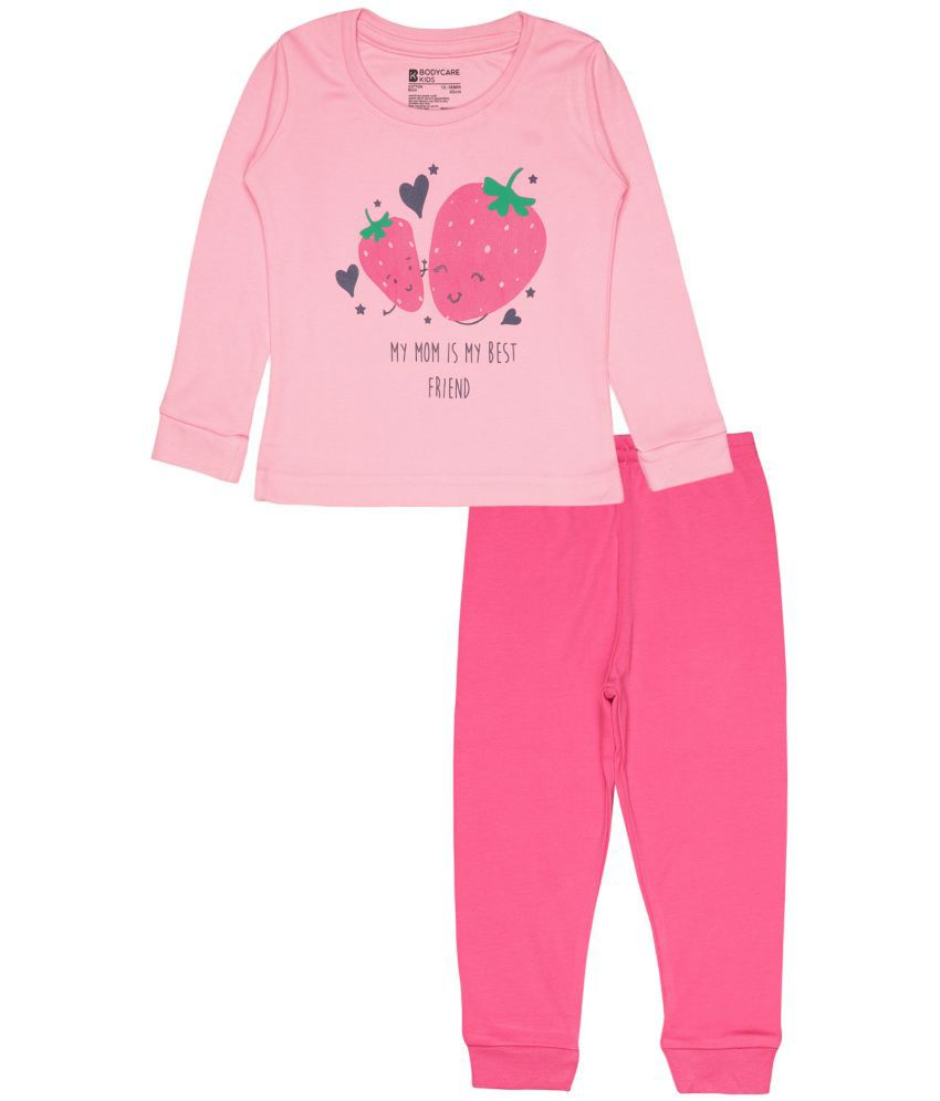     			Bodycare - Pink Cotton Girls Top With Joggers ( Pack of 1 )