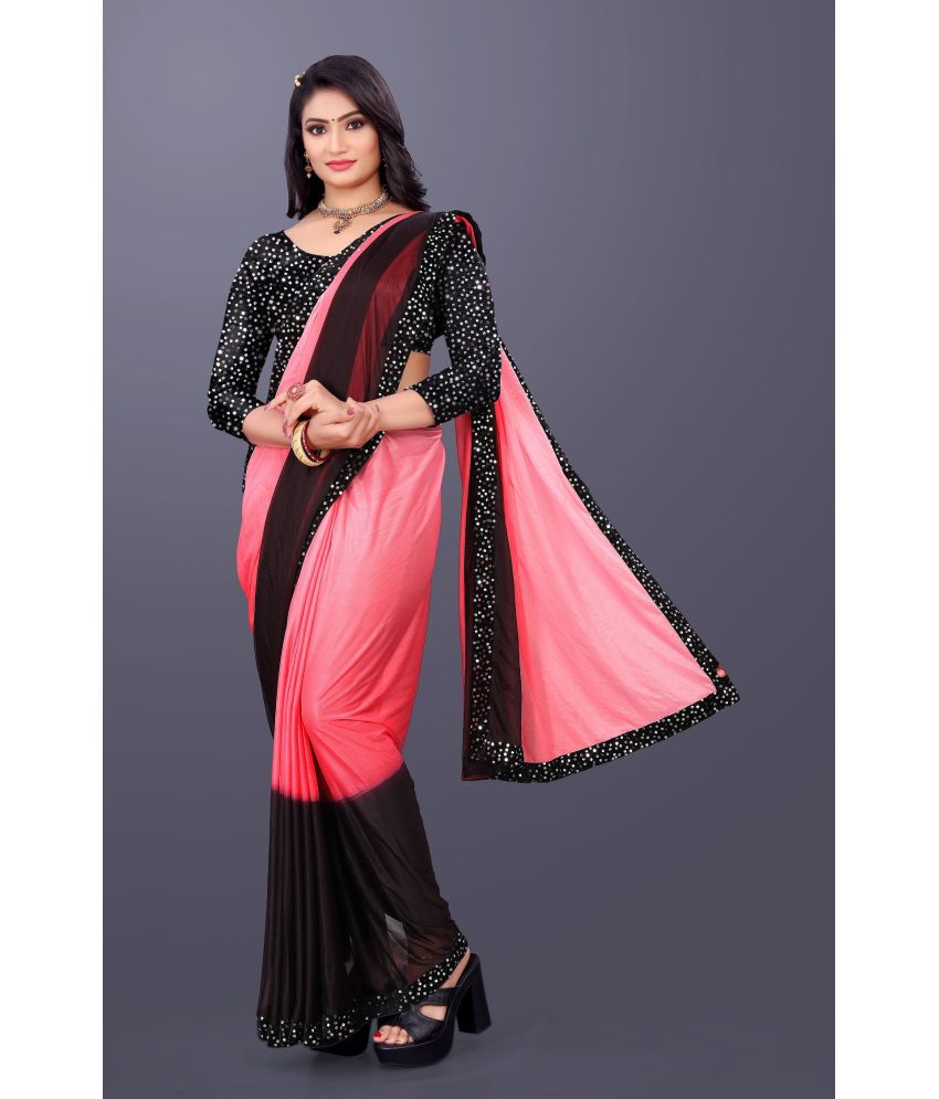     			JULEE - Rose Gold Lycra Saree With Blouse Piece ( Pack of 1 )