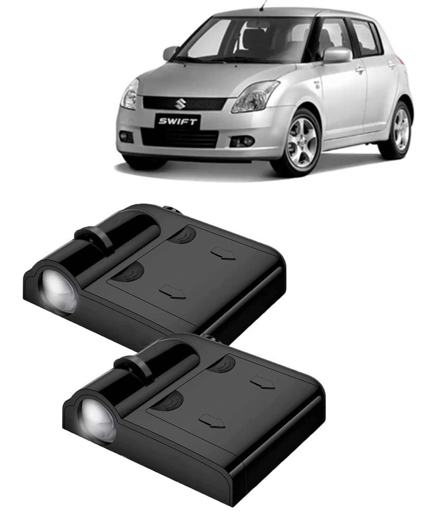     			Kingsway Car Logo Shadow Light for Maruti Suzuki Swift, 2005 - 2010 Model, Car Door Welcome Light, 3D Car Logo Wireless LED Projector with Magnet Sensor Auto On/Off, 2Pcs Car Ghost Light