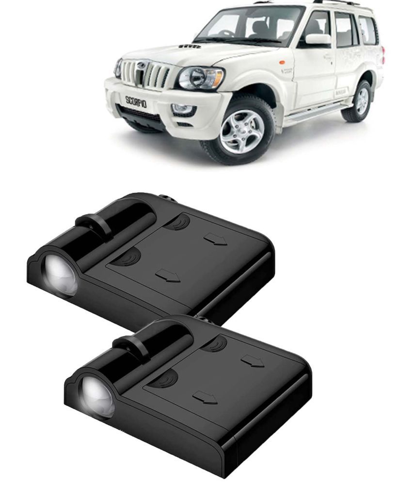     			Kingsway Car Logo Shadow Light for Mahindra Scorpio, 2006 - 2014 Model, Car Door Welcome Light, 3D Car Logo Wireless LED Projector with Magnet Sensor Auto On/Off, 2Pcs Car Ghost Light