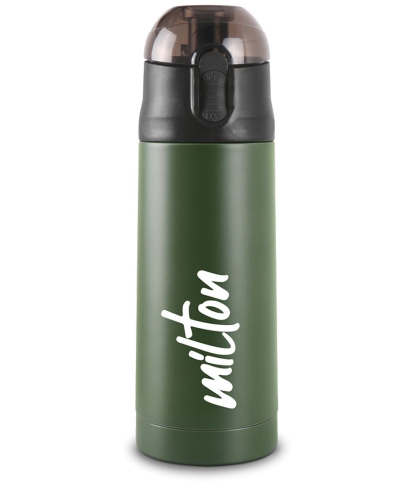     			Milton New Crown 400 Thermosteel Water Bottle Green Stainless Steel Water Bottle 350 mL ( Set of 1 )