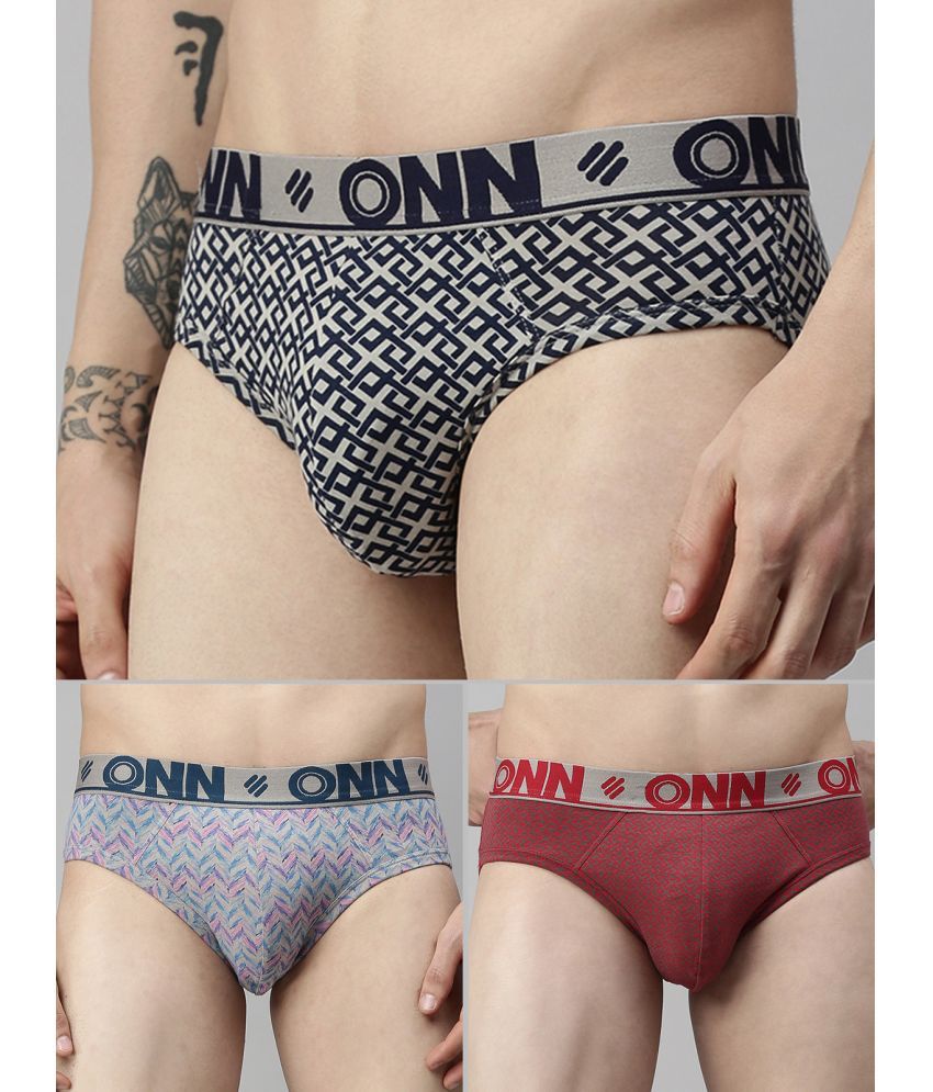     			ONN Pack of 3 Cotton Men's Briefs ( Multicolor )