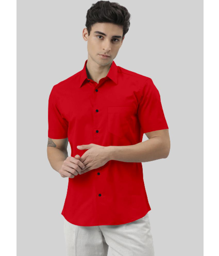     			SUR-T - Red Cotton Blend Slim Fit Men's Casual Shirt ( Pack of 1 )