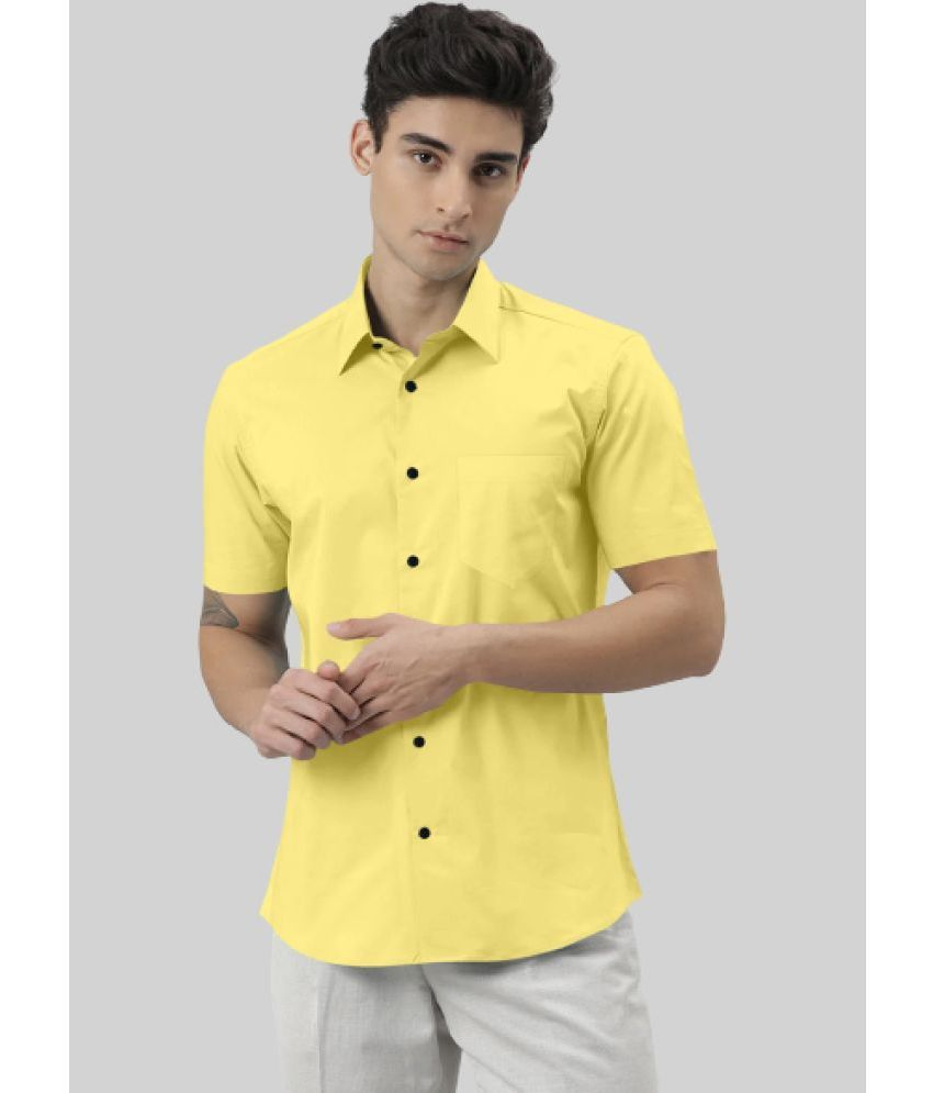     			SUR-T - Yellow Cotton Blend Slim Fit Men's Casual Shirt ( Pack of 1 )