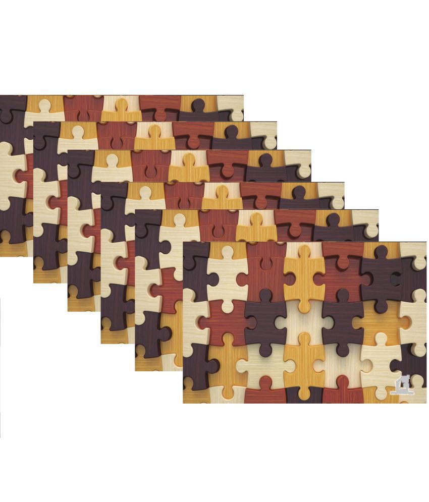     			Sanraksshan PVC Abstract Rectangle Table Mats ( 44 cm x 32 cm ) Pack of 6 - Multi