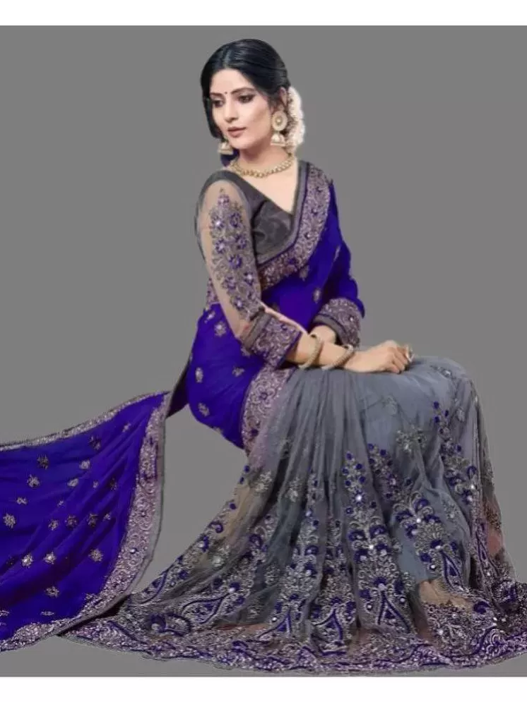 Satya paul satin chiffon jewel saree princess Ice Green Digital Print  Floral Sar | eBay