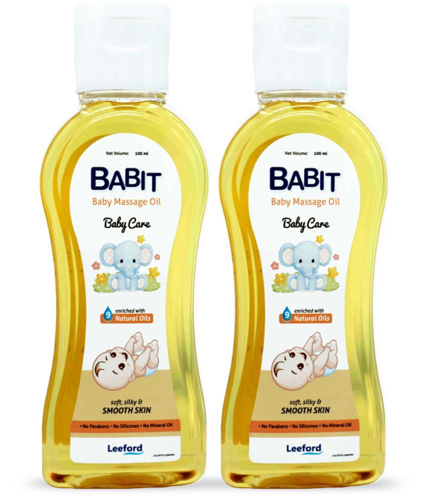     			Babit Baby Massage Oil Enriched with 9 Natural Oils|Paraben,Silicon & Mineral Oil Free,100ml (Pack of 2)