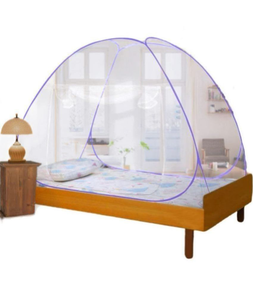     			Evafly - Purple Polycotton Foldable Mosquito Net ( Pack of 1 )