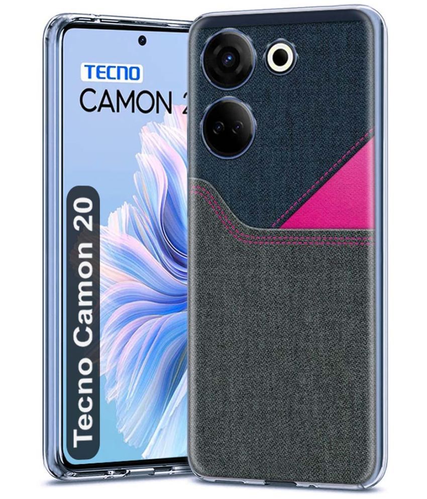     			NBOX - Multicolor Printed Back Cover Silicon Compatible For Tecno Camon 20 ( Pack of 1 )