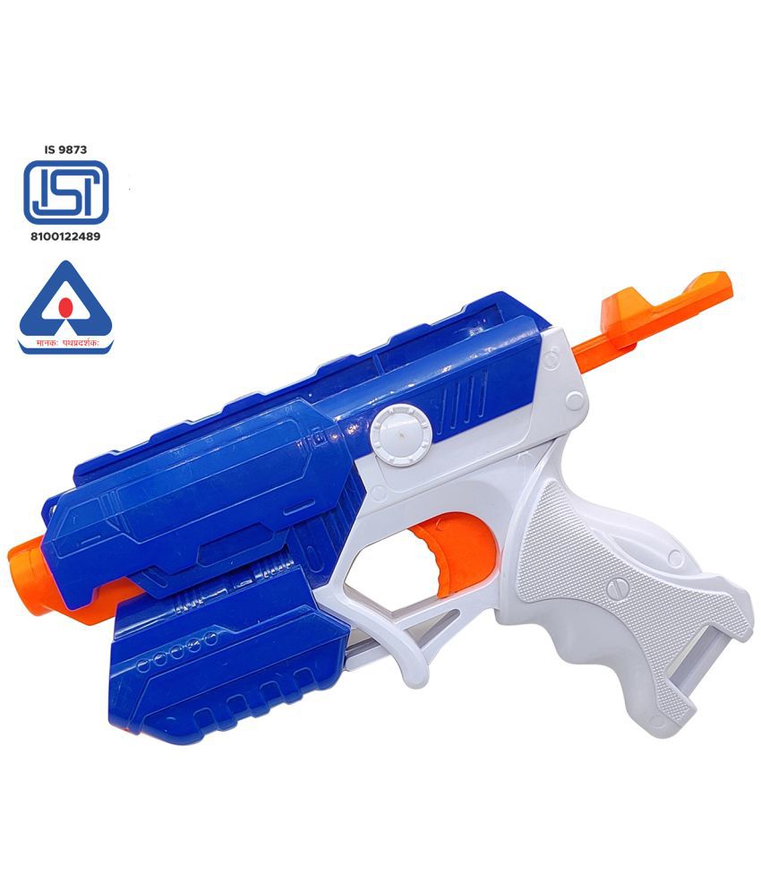     			NHR Foam Blaster Gun Toy, Safe and Long Range Shooting Gun, (5 Foam Bullets and 5 Suction Dart Bullets)- Multicolor