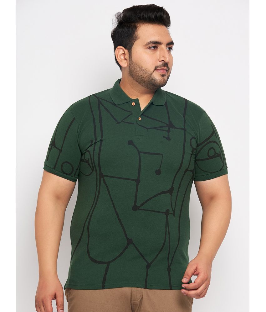     			NUEARTH - Dark Green Cotton Blend Regular Fit Men's Polo T Shirt ( Pack of 1 )