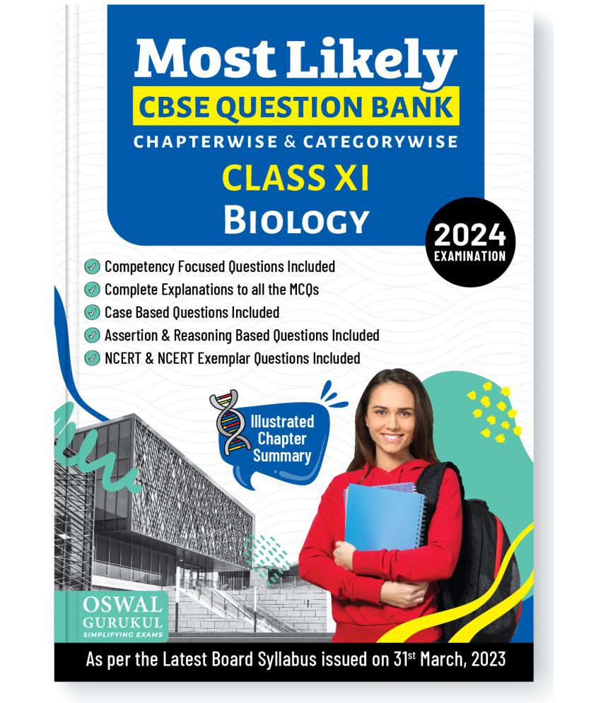     			Oswal - Gurukul Biology Most Likely CBSE Question Bank for Class 11 Exam 2024 - Chapterwise & Categorywise, Competency Focused Qs, NCERT Qs and Exempl