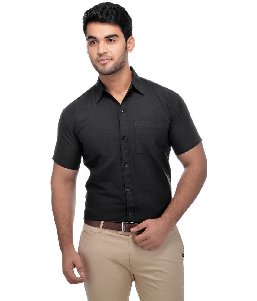     			RIAG - Black Cotton Blend Regular Fit Men's Formal Shirt ( Pack of 1 )
