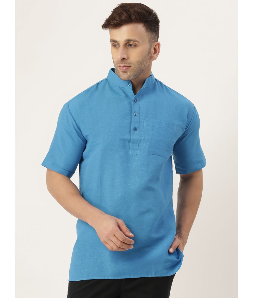     			RIAG - Blue Cotton Blend Regular Fit Men's Casual Shirt ( Pack of 1 )