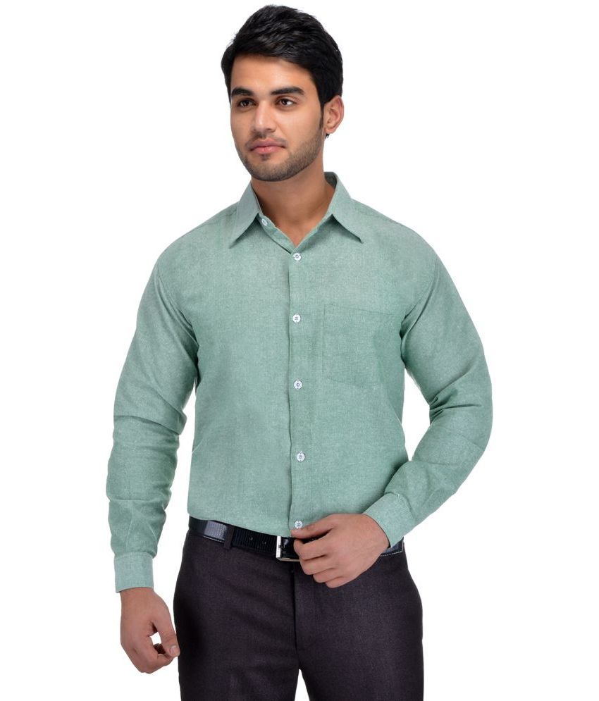     			RIAG - Green Cotton Blend Regular Fit Men's Formal Shirt ( Pack of 1 )