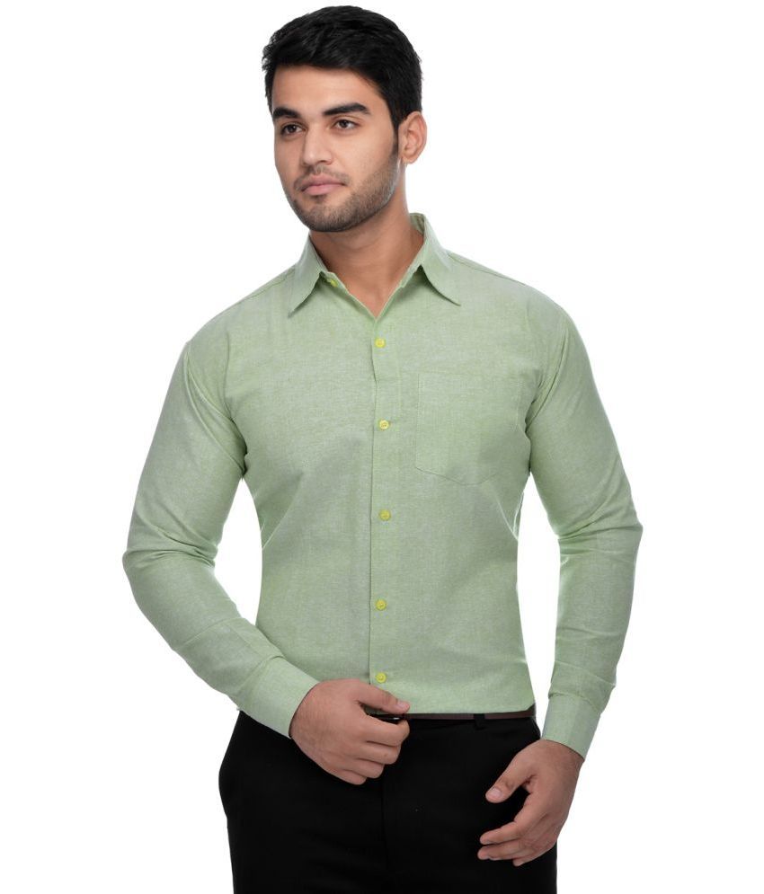     			RIAG - Green Cotton Blend Regular Fit Men's Formal Shirt ( Pack of 1 )