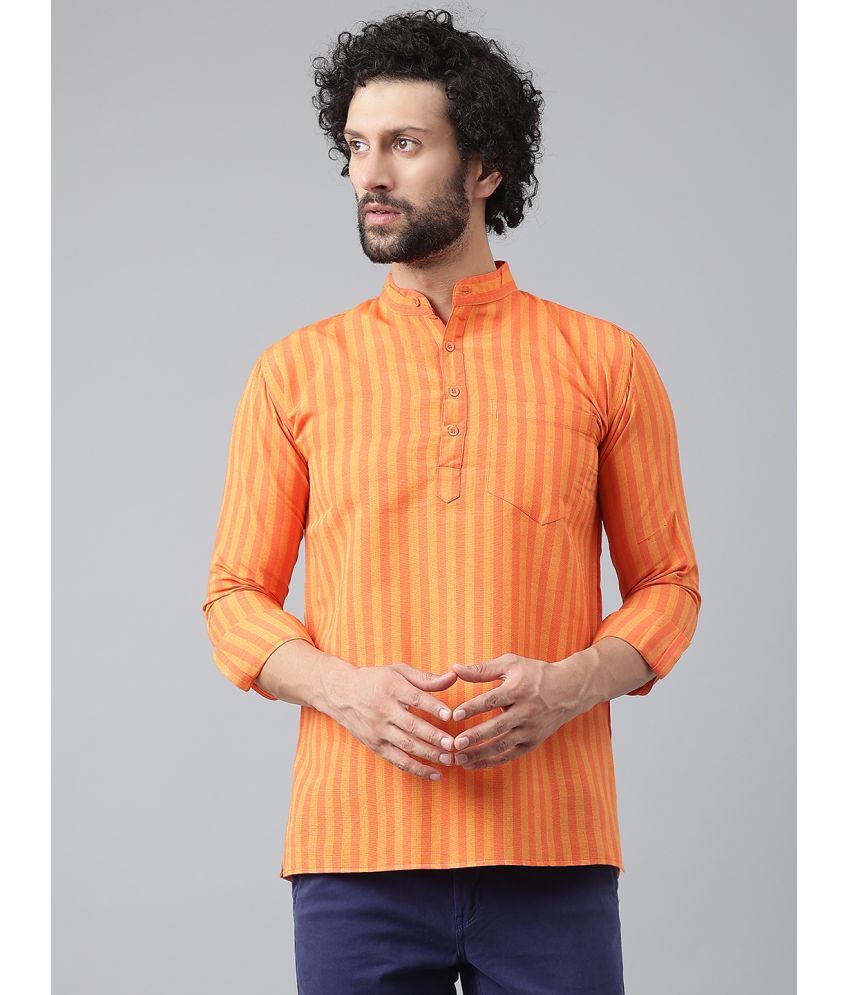     			RIAG - Orange Cotton Blend Regular Fit Men's Casual Shirt ( Pack of 1 )