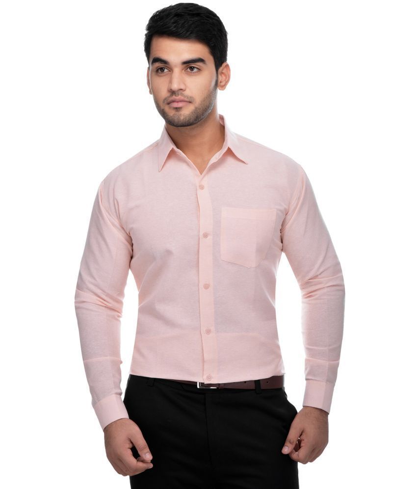     			RIAG - Peach Cotton Blend Regular Fit Men's Formal Shirt ( Pack of 1 )