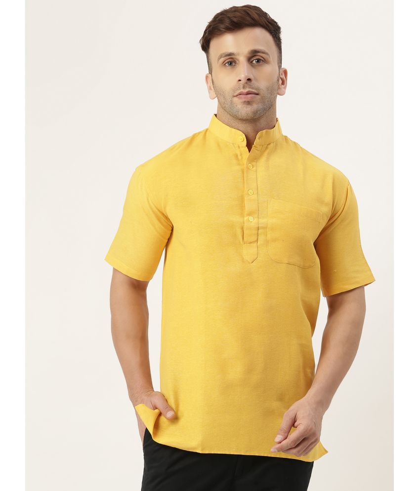     			RIAG - Yellow Cotton Blend Regular Fit Men's Casual Shirt ( Pack of 1 )