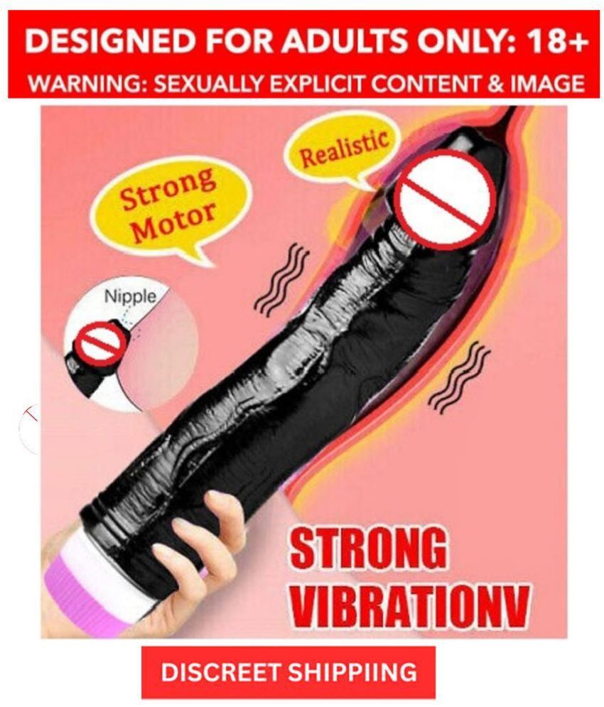     			9" Long & Soft Sexy Real Felling BLACK Colored Vibrating Dildo For Sexy Girls Vagina - By KAMVEDA