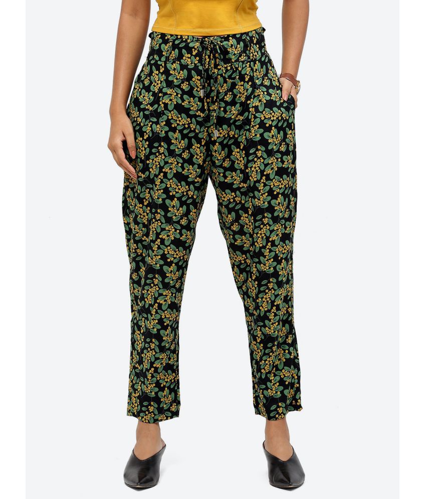     			Baawri - Green Rayon Regular Women's Casual Pants ( Pack of 1 )