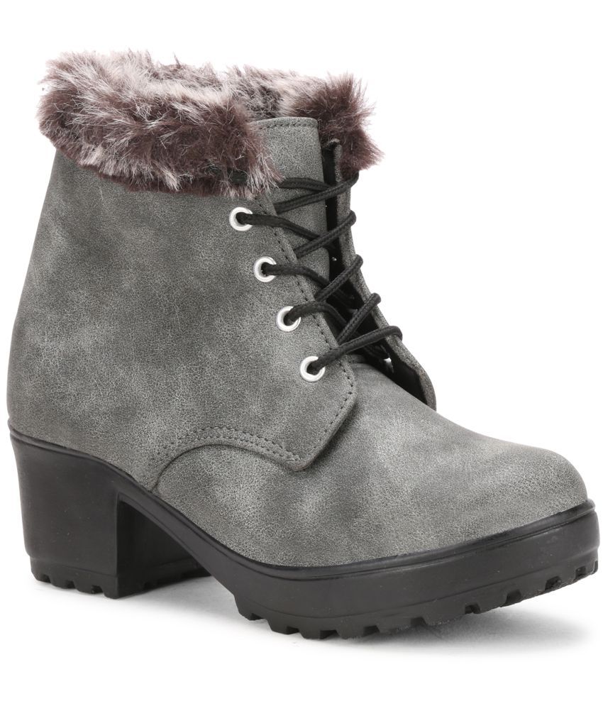     			Commander - Gray Women's Ankle Length Boots