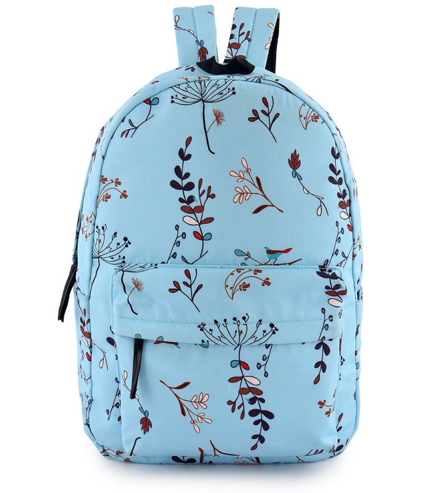     			Lychee Bags - Blue Canvas Backpack