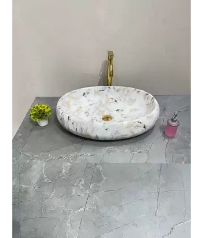     			MITILES White Ceramic Over Counter Wash Basins