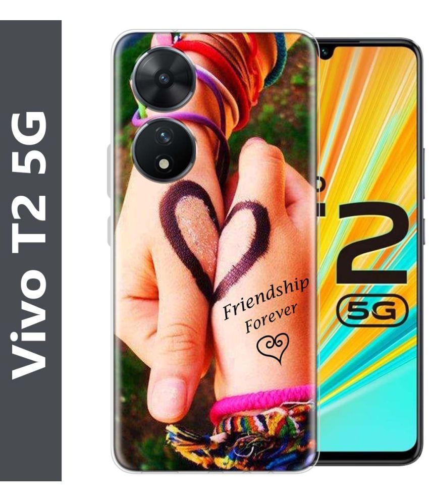     			NBOX - Multicolor Printed Back Cover Silicon Compatible For Vivo T2 5G ( Pack of 1 )