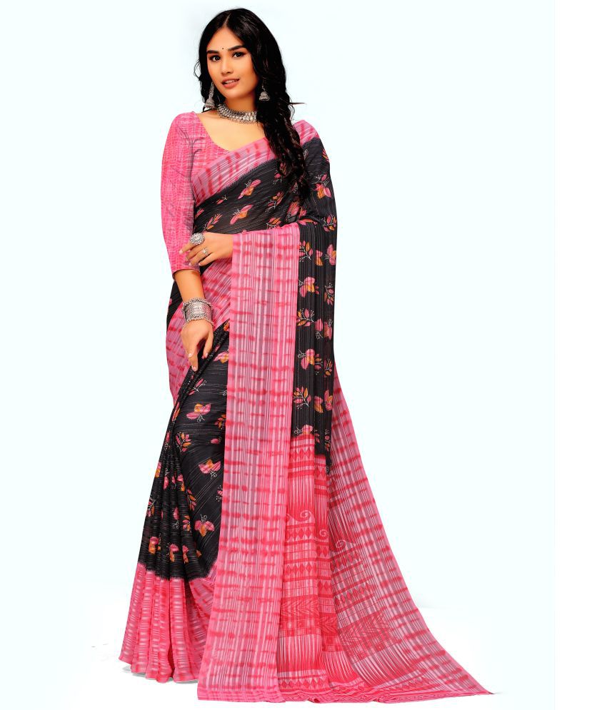     			Sanjana Silk - Pink Georgette Saree With Blouse Piece ( Pack of 1 )