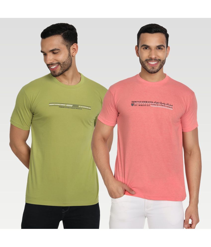     			Zeffit Pack of 2 Cotton Blend Regular Fit Men's T-Shirt ( Multicolor )