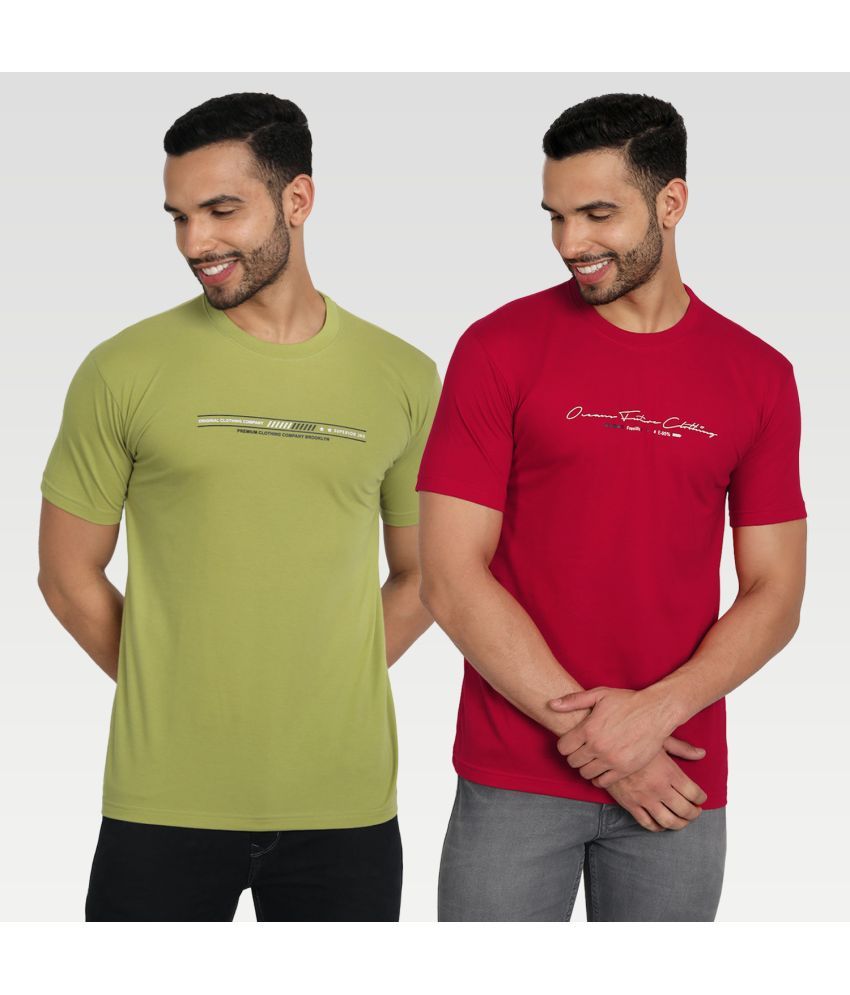     			Zeffit Pack of 2 Cotton Blend Regular Fit Men's T-Shirt ( Multicolor )