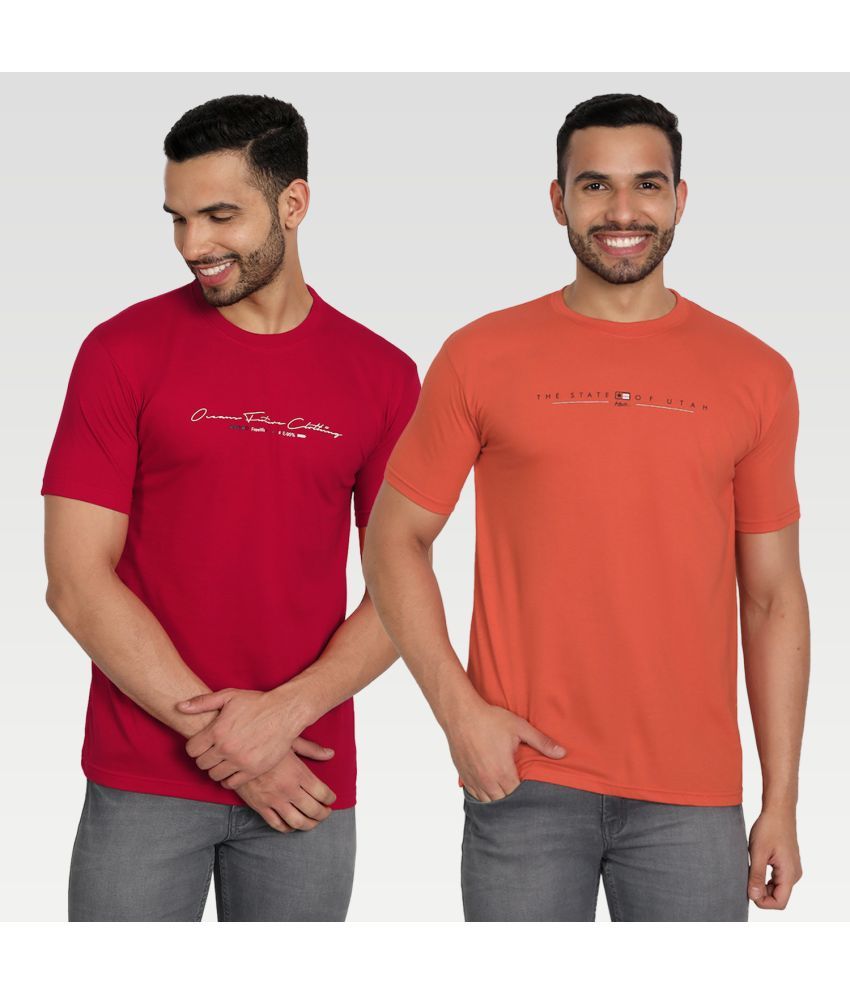     			Zeffit Pack of 2 Cotton Blend Regular Fit Men's T-Shirt ( Multicolor )