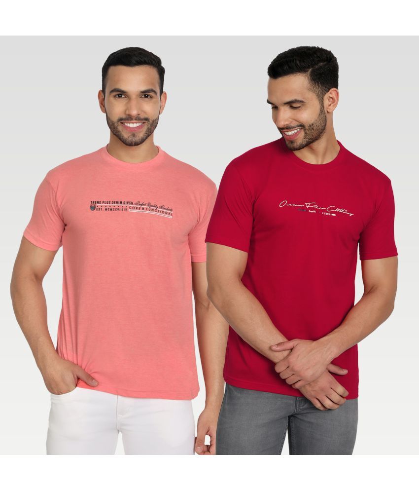     			Zeffit Pack of 2 Cotton Blend Regular Fit Men's T-Shirt ( Multicolor )